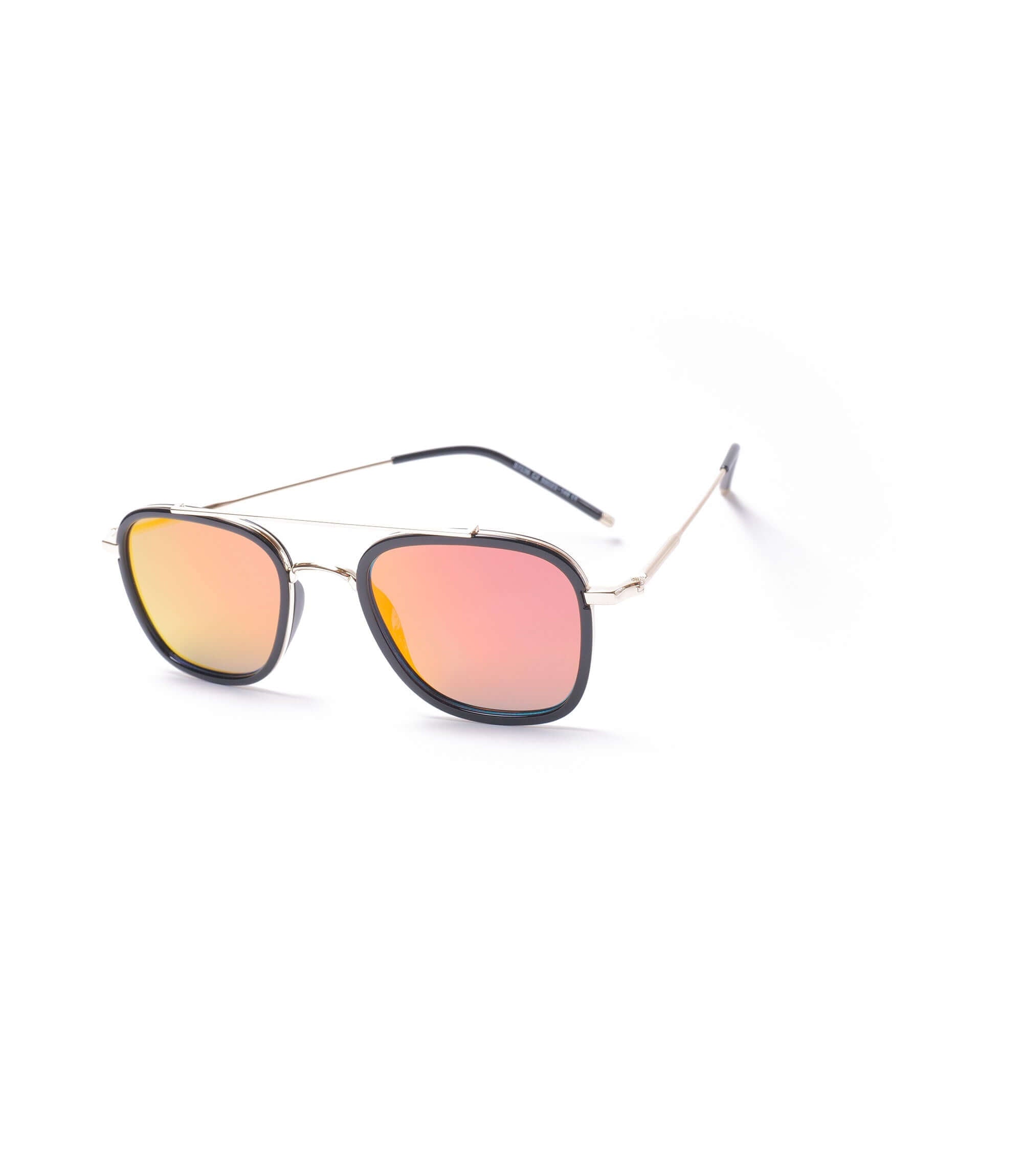 Orange aviator solbrille med guldstel